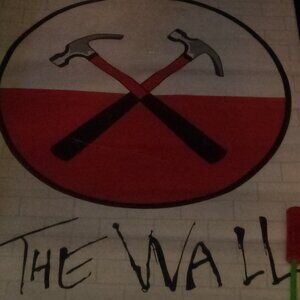 Pink Floyd Wall Poster Red/White TIN BLUE LIMITED AQUARIOUS PUBLISHED ent.img